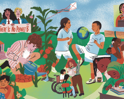 2nd Lancet Commission on Adolescent Health and Wellbeing Illustration of adolescents participating in various activities